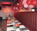 Restaurant balloon decor