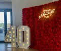 40th birthday flower wall led lights