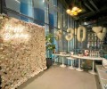 birthday flowerwall neon lights balloons