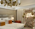 Hotel room decoration at Bvlgari Hotel, London