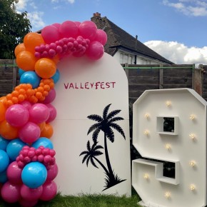corporate event decor balloons led numbers