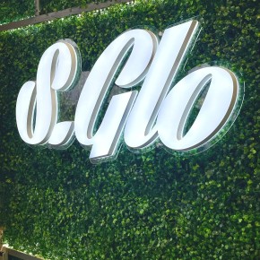 Commercial Sign With Nature Wall