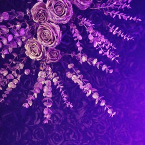 Bespoke flower and neon installation for Platinum Lace, Leicester Square, London, New Years Eve 2025