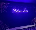 Bespoke flower and neon installation for Platinum Lace, Leicester Square, London, New Years Eve 2025