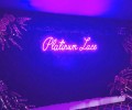Bespoke flower and neon installation for Platinum Lace, Leicester Square, London, New Years Eve 2025