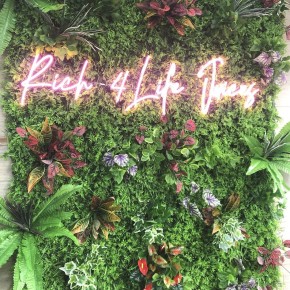 Greenery Wall Install + Neon