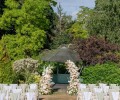 Wedding ceremony flowers at Bromley Court Hotel, Kent